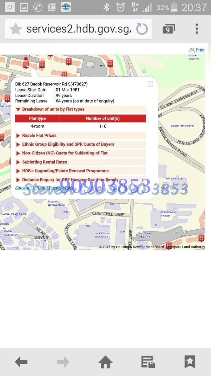 Blk 627 Bedok Reservoir Road (Bedok), HDB 4 Rooms #82891672